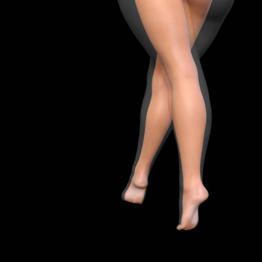 Kavram ya da kavramsal yağ, kilolu vs ince siyah arka plan üzerine genç kadın vücut uygun