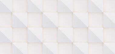 3D model beyaz ve bej geometrik şekillerden oluşan, ışık ve gölge yaratıcı arka plan veya duvar kağıdı düzleme yapılmış. Fütüristik sorunsuz dekoratif soyut doku tasarım, basit grafik öğeleri. 