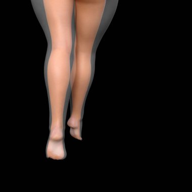 Kavram ya da kavramsal yağ, kilolu vs ince siyah arka plan üzerine genç kadın vücut uygun