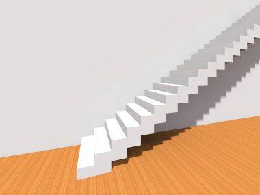 Duvar zemin üzerine kavramsal merdiven