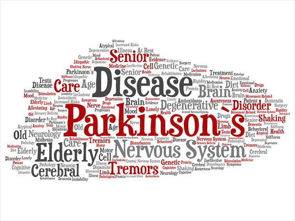Concepto Conceptual Enfermedad Parkinson Trastorno Del Sistema Nervioso Palabra Abstracta — Foto de Stock