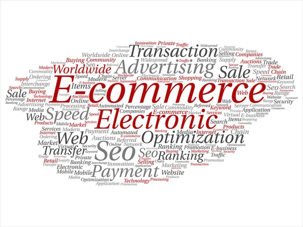 Concept or conceptual E-commerce electronic sales abstract word cloud