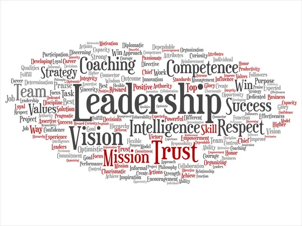 Concept Conceptual Business Leadership Strategy Management Value Word Cloud Isolated — Stock Photo, Image