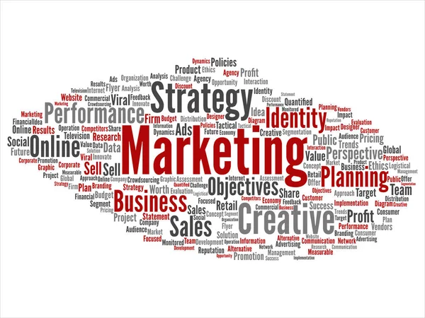 Concept Conceptuele Ontwikkeling Business Marketing Doel Word Cloud Geïsoleerd Witte — Stockfoto