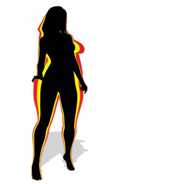 Conceptual fat, overweight, obese female body vs slim fit, healthy body after weight loss or diet.