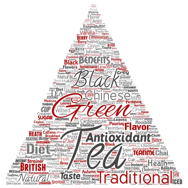 Векторный Концептуальный Зеленый Черный Чай Культуры Треугольник Стрелка Красный Натуральный — стоковый вектор