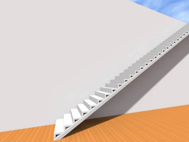 Duvar zemin üzerine kavramsal merdiven