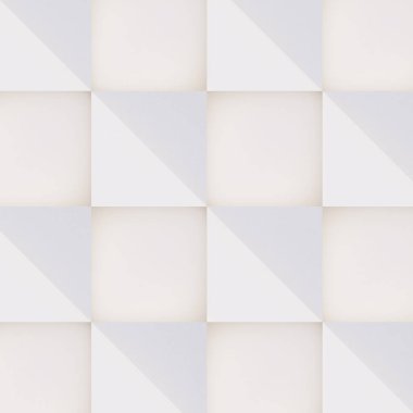 3D model beyaz ve bej geometrik şekillerden oluşan, ışık ve gölge yaratıcı arka plan veya duvar kağıdı düzleme yapılmış. Fütüristik sorunsuz dekoratif soyut doku tasarım, basit grafik öğeleri