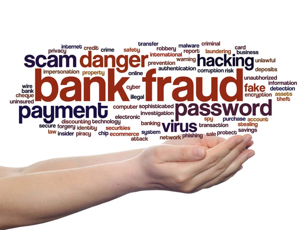 Concept Conceptual Bank Fraud Payment Scam Danger Abstract Word Cloud — Stock Photo, Image