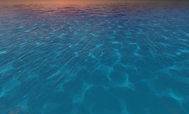 Tropikal ortamda doğal okyanus dalgaları ile huzurlu doğal tatil deniz manzarası