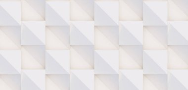 3D model beyaz ve bej geometrik şekillerden oluşan, ışık ve gölge yaratıcı arka plan veya duvar kağıdı düzleme yapılmış. Fütüristik sorunsuz dekoratif soyut doku tasarım, basit grafik öğeleri