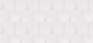 3D model beyaz ve bej geometrik şekillerden oluşan, ışık ve gölge yaratıcı arka plan veya duvar kağıdı düzleme yapılmış. Fütüristik sorunsuz dekoratif soyut doku tasarım, basit grafik öğeleri