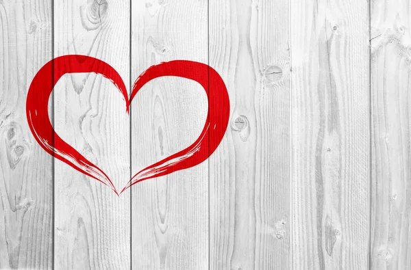 Konzept Oder Konzeptionell Bemalt Rot Abstrakt Herzform Liebessymbol Von Glücklichen — Stockfoto
