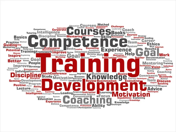 Concept Conceptual Training Coaching Learning Study Word Cloud Isolated Background — Stock Photo, Image