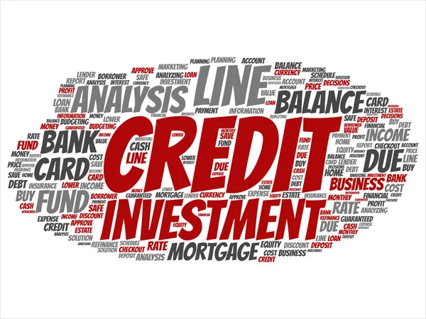 Conceptual Credit Card Line Investment Balance Abstract Word Cloud Isolated — Stock Photo, Image