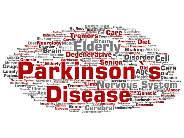 Концепция Концептуальной Болезни Паркинсона Здравоохранения Расстройства Нервной Системы Абстрактное Слово — стоковое фото