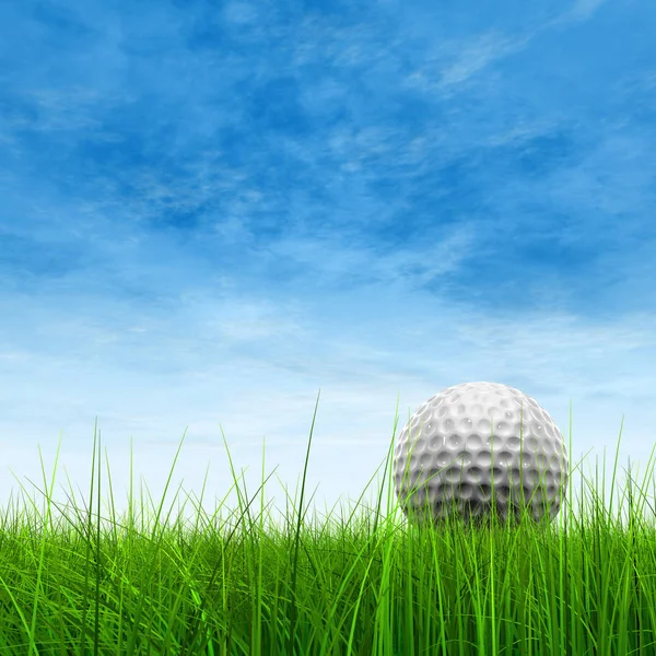 Green Fresh Natural Illustration Conceptual Sport Grass Sky Background Golf — Stock Photo, Image