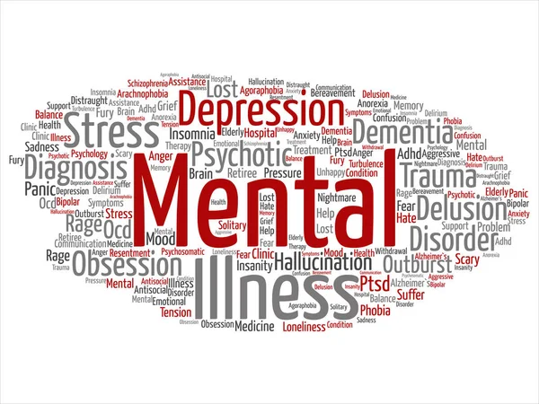 Koncepcja Pojęciowy Choroby Psychiczne Zaburzenia Problem Zarządzania Lub Terapii Streszczenie — Zdjęcie stockowe