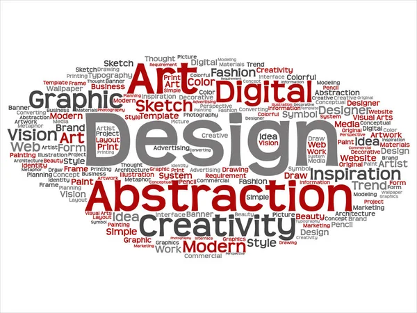 Векторная Концепция Концептуальная Креативность Арт Графический Дизайн Идентичности Визуальное Слово — стоковый вектор