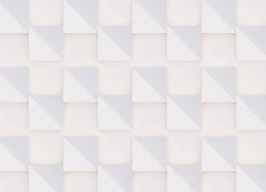 3D model beyaz ve bej geometrik şekillerden oluşan, ışık ve gölge yaratıcı arka plan veya duvar kağıdı düzleme yapılmış. Fütüristik sorunsuz dekoratif soyut doku tasarım, basit grafik öğeleri