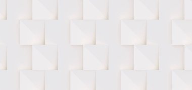 3D model beyaz ve bej geometrik şekillerden oluşan, ışık ve gölge yaratıcı arka plan veya duvar kağıdı düzleme yapılmış. Fütüristik sorunsuz dekoratif soyut doku tasarım, basit grafik öğeleri