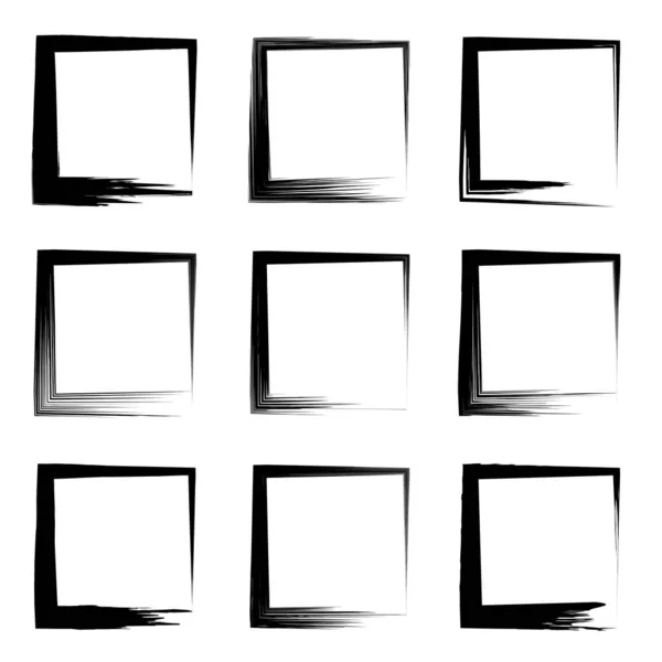 Coleção ou conjunto de quadros quadrados — Fotografia de Stock