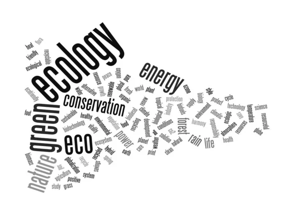 Koncepcja Lub Konceptualna Ekologia Zielony Streszczenie Lub Energii Ochrony Słowo — Zdjęcie stockowe