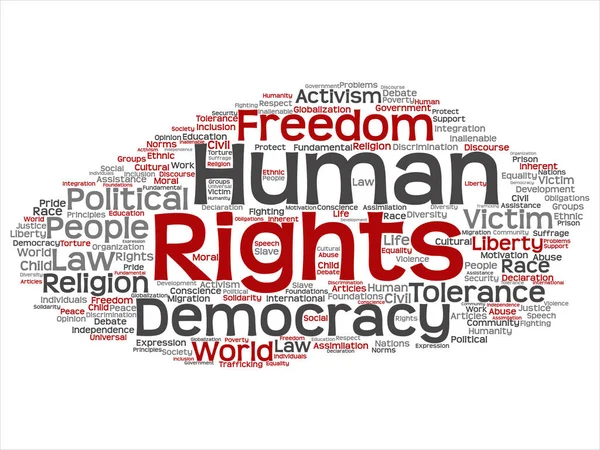 Vektör Kavram Kavramsal Insan Hakları Siyasi Özgürlük Demokrasi Soyut Kelime — Stok Vektör
