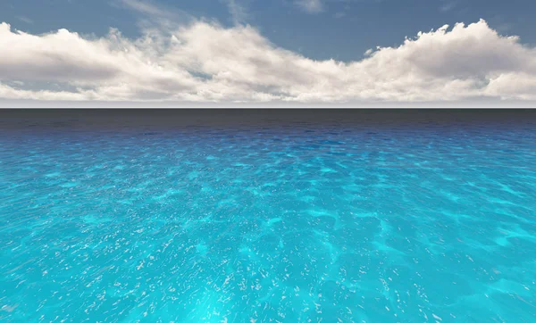 Güzel Huzurlu Doğal Tatil Deniz Manzaralı Okyanus Dalgaları Tropik Ortamında — Stok fotoğraf