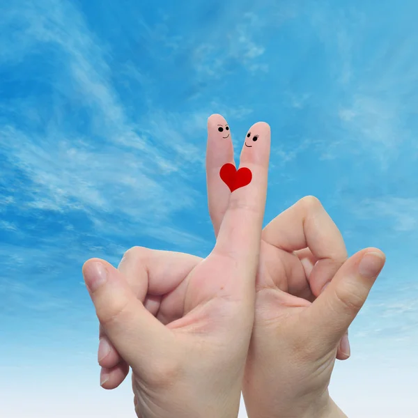Konzept Oder Konzeptionelle Menschliche Oder Weibliche Hände Mit Zwei Fingern — Stockfoto