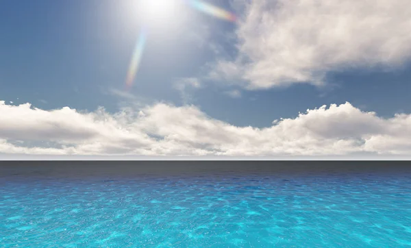 Vackra Lugna Naturliga Semester Seascape Med Natursköna Havsvågor Tropisk Miljö — Stockfoto
