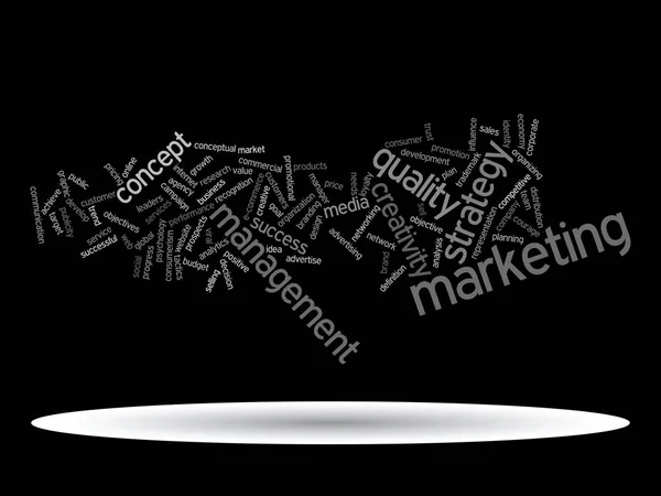 Concept of conceptuele abstracte zakelijke succes of marketing woord wolk of wordcloud geïsoleerd op achtergrond — Stockfoto