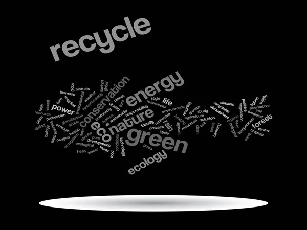 Concept Conceptuele Abstracte Groene Ecologie Energie Instandhouding Woord Wolk Tekst — Stockfoto
