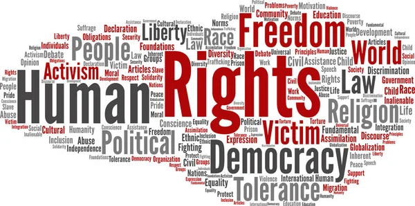 Vektor Konzept Oder Begriffliche Menschenrechte Politische Freiheit Demokratie Abstrakte Wort — Stockvektor