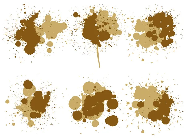 Collection Artistic Grungy Paint Drop Hand Made Creative Splash Splatter — Stock Photo, Image