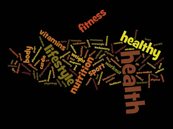 High Resolution Concept Conceptual Abstract Health Word Cloud Word Cloud — Stock Photo, Image