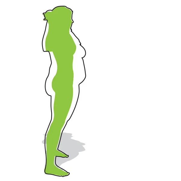 Conceptual grasa sobrepeso mujer obesa vs cuerpo sano en forma delgada después de la pérdida de peso o dieta con músculos delgada mujer joven aislada. Fitness, nutrición u obesidad grasa, forma de silueta de salud —  Fotos de Stock