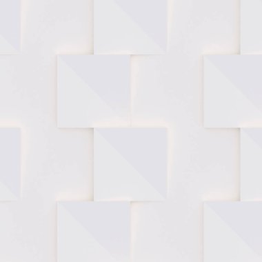 3D model beyaz ve bej geometrik şekillerden oluşan, ışık ve gölge yaratıcı arka plan veya duvar kağıdı düzleme yapılmış. Fütüristik sorunsuz dekoratif soyut doku tasarım, basit grafik öğeleri