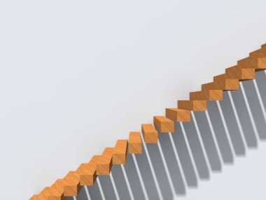 Kavramsal merdiven duvar arka plan bina veya mimari metafor iş başarısı, büyüme, ilerleme veya başarı olarak. yaratıcı adımları riseing üst kadar 3D çizimi vizyon tasarım olarak