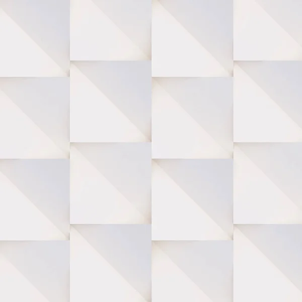 Padrão 3D feito de formas geométricas brancas e bege, fundo criativo ou superfície de papel de parede feita de luz e sombra. Design de textura abstrata decorativo sem costura futurista, elementos gráficos simples — Fotografia de Stock