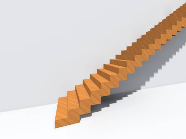 Kavramsal merdiven duvar arka plan bina veya mimari metafor iş başarısı, büyüme, ilerleme veya başarı olarak. yaratıcı adımları riseing üst kadar 3D çizimi vizyon tasarım olarak