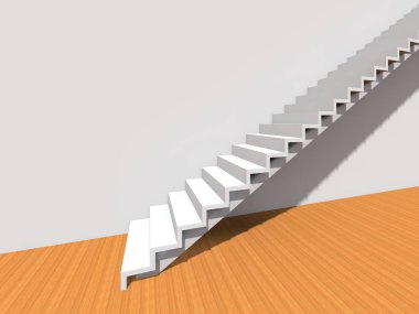 Kavramsal merdiven duvar arka plan bina veya mimari metafor iş başarısı, büyüme, ilerleme veya başarı olarak. yaratıcı adımları riseing üst kadar 3D çizimi vizyon tasarım olarak