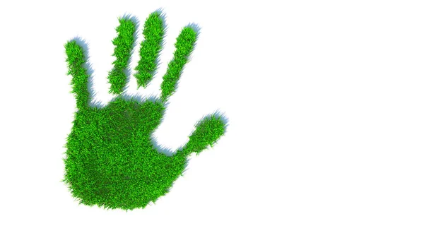 Koncepcja lub konceptualna zielona trawa zimowej dyni na białym tle. Metafora dla ekologii, środowiska, recyklingu, ochrony przyrody, pring lub ochrony przed globalnym ociepleniem ilustracji 3D — Zdjęcie stockowe