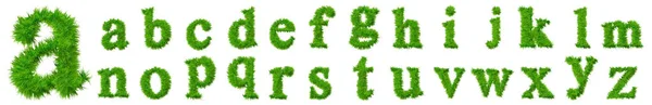 Conceptual Green Modern Font Type Furry Green Grass Concept Type — Zdjęcie stockowe