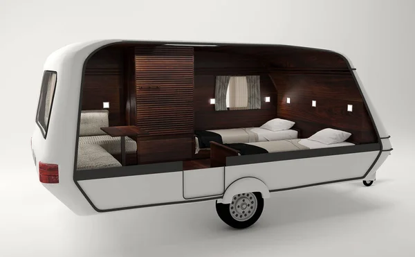 Ontwerp Project Van Een Camper Voor Een Familie Outdoor Recreatie — Stockfoto