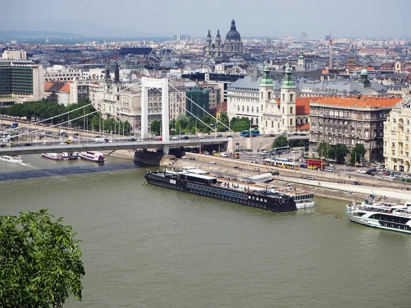 Budapest Och Elisabeth Bron — Stockfoto