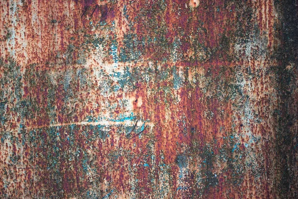 Іржава Металева Тарілка Шорсткою Фарбою Фоном Залізної Текстури — стокове фото