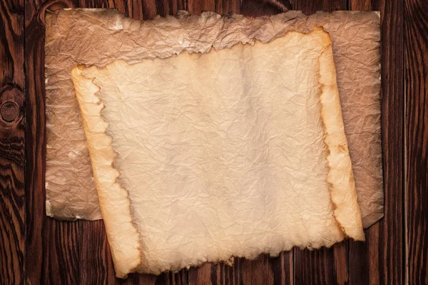 Papel Viejo Sobre Mesa Fondo Los Rollos Antiguos Plancha — Foto de Stock