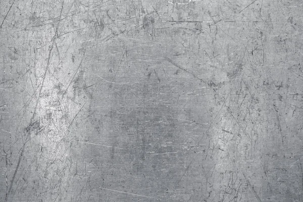 Worn steel sheet background, light metal texture with scratches and dents