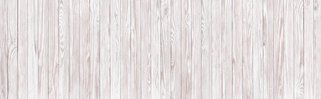 White wooden background, vintage texture, panorama. Light plank